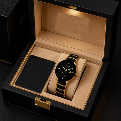 Rado Jublie Ceramic Gold Black Watch For Men ( ৭ দিনের অফার ২৫৯০ টাকা )
